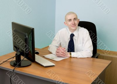 Businessman on a workplace
