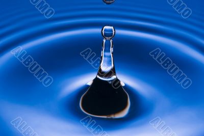 blue water droplet black and white outlined
