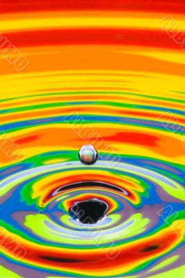 multicolored water crater