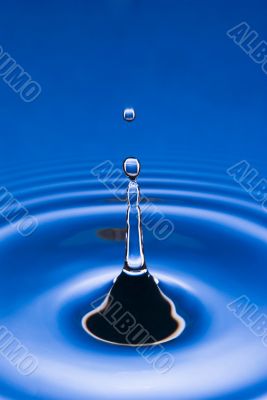 blue water droplet black and white outlined