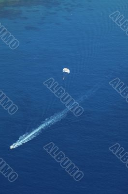 Aerial view of a parasail Aerial view of a parasail