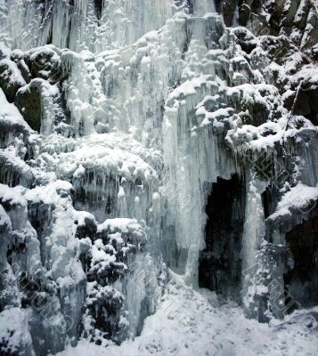 Frozen waterfall