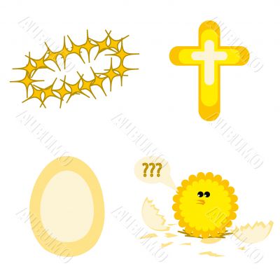 Set of elements for Easter