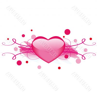 Grunge valentine element with heart