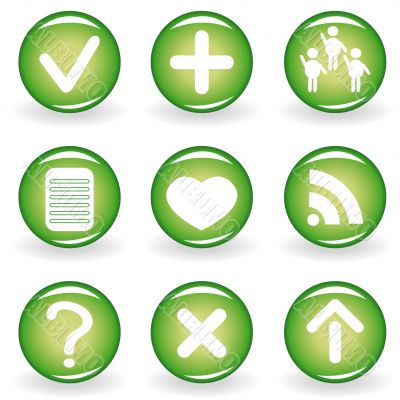 Set of green web icons for your design 2 Set of green web icons for your design 2