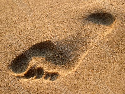 Human trace on sand