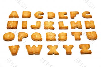 Cookies in the form of the alphabet prospect