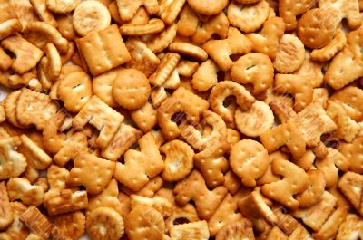 Cookies in the form of the alphabet Cookies in the form of the alphabet