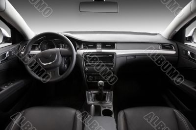 View of the interior of a modern automobile