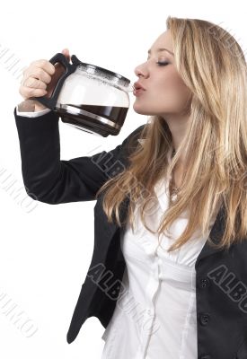 Beautiful blonde businesswoman