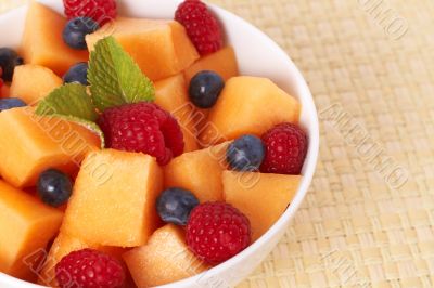 Bowl of summer fruit salad