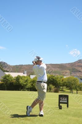 Golfer on the fairway