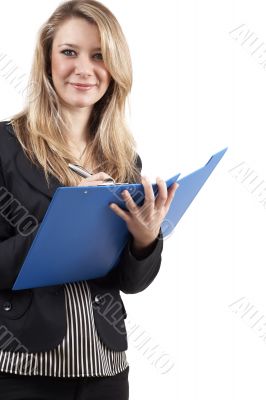 Beautiful blonde businesswoman