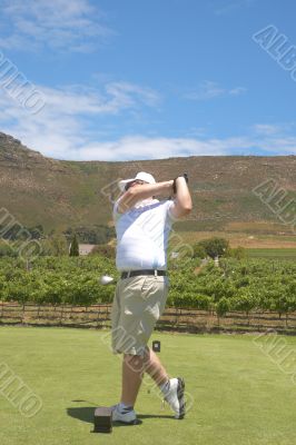 Golfer on the fairway