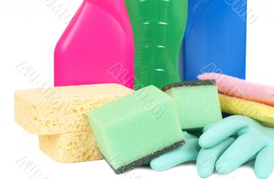 Variety of cleaning products