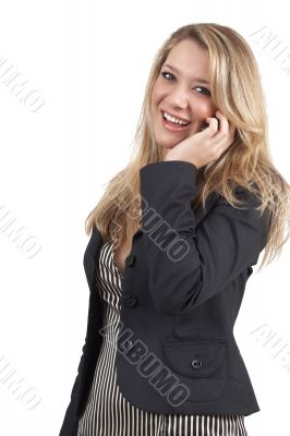 Beautiful blonde businesswoman