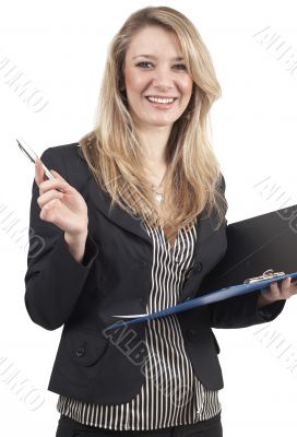 Beautiful blonde businesswoman