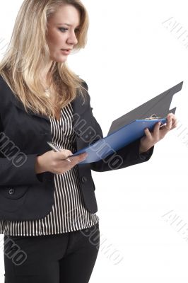 Beautiful blonde businesswoman