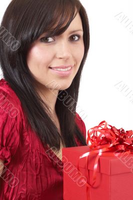 Portrait of beautiful brunette woman