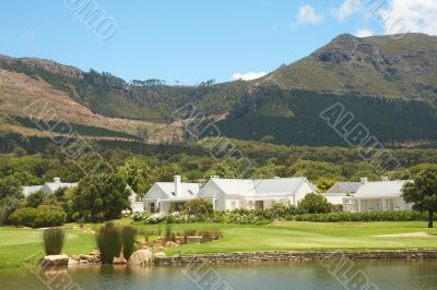 Golf course landscape in the mountains
