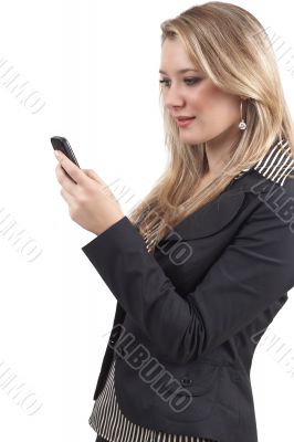 Beautiful blonde businesswoman