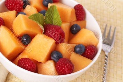 Bowl of summer fruit salad Bowl of summer fruit salad