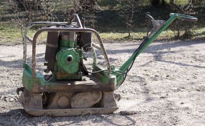 Building machine for rolling the sidewalk