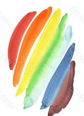 Watercolor strokes