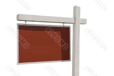 Blank Real Estate Sign Isolated