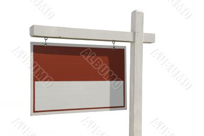 Blank Real Estate Sign Isolated