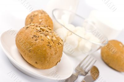 bread and mozzarella