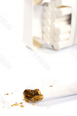 broken cigarette