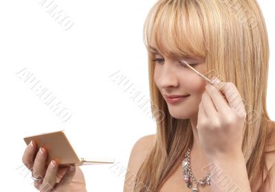 Portrait of beautiful blonde woman