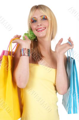 Portrait of beautiful blonde woman
