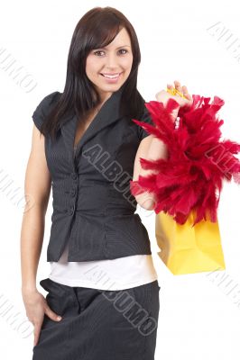 Portrait of beautiful brunette woman