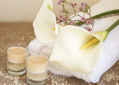 Relaxing spa scene