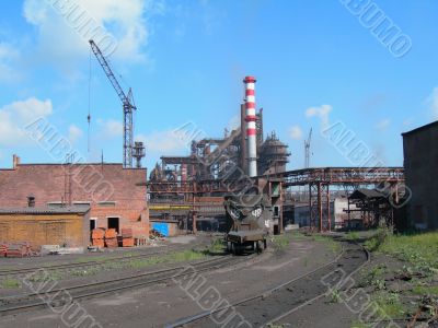 Metallurgical works with blast furnaces