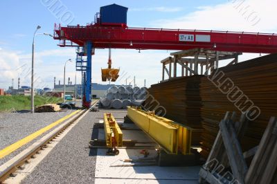 Goliath crane on the storage yard