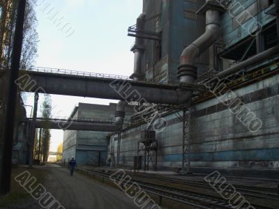 Railway on ferrous metallurgy factory