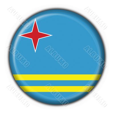 aruba button flag round shape - 3d made aruba button flag round shape - 3d made