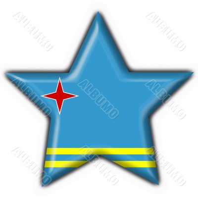 aruba button flag star shape - 3d made aruba button flag star shape - 3d made