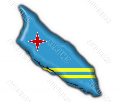 aruba button flag map shape - 3d made aruba button flag map shape - 3d made