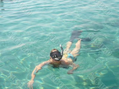 Snorkeling in Aegean sea