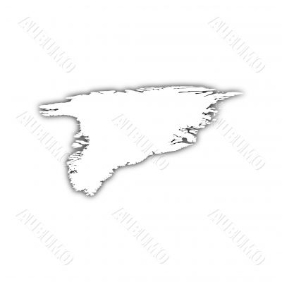 map of greenland with shadow map of greenland with shadow