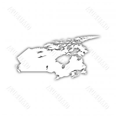 map of canada with shadow map of canada with shadow