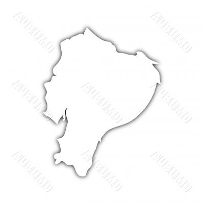 map of ecuador with shadow map of ecuador with shadow