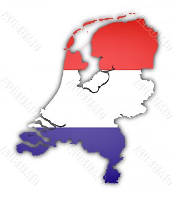flag and map of netherlands flag and map of netherlands