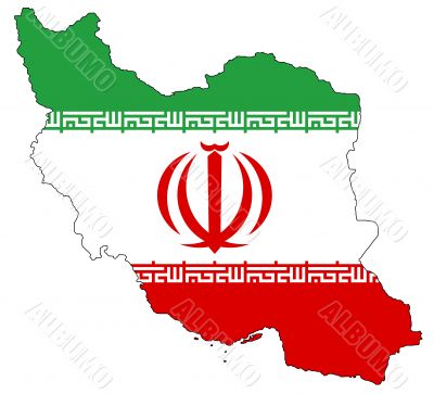 map and flag of iran map and flag of iran