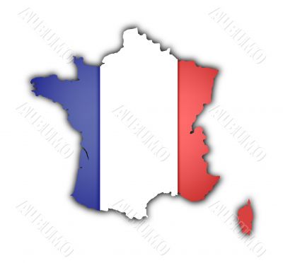 flag and map of france flag and map of france