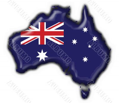 Australian button flag map shape - 3d made